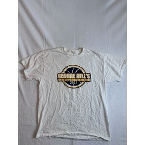 2013 Pacers George‎ Hill Youth Camp Autographed White Short Sleeve Shirt XL
